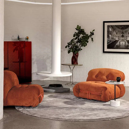 Hippo-Shaped Cashmere Sofa Set