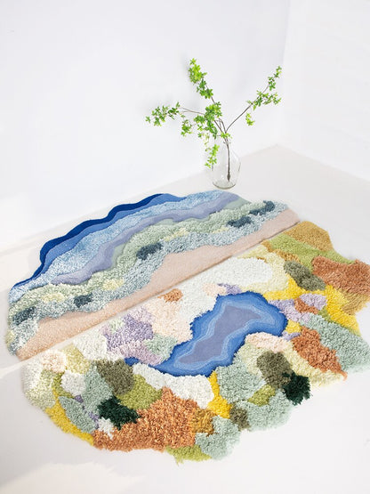 wild tufted moss rug