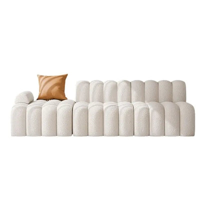 Minimalista Recliner Sofa Bed, Nordic Lambswool and Wooden Frame