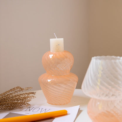 striped baby mushroom vase