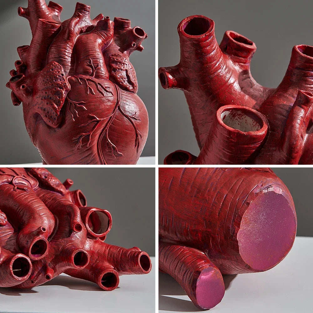 Heart Shaped Decorative Sculpture Vase