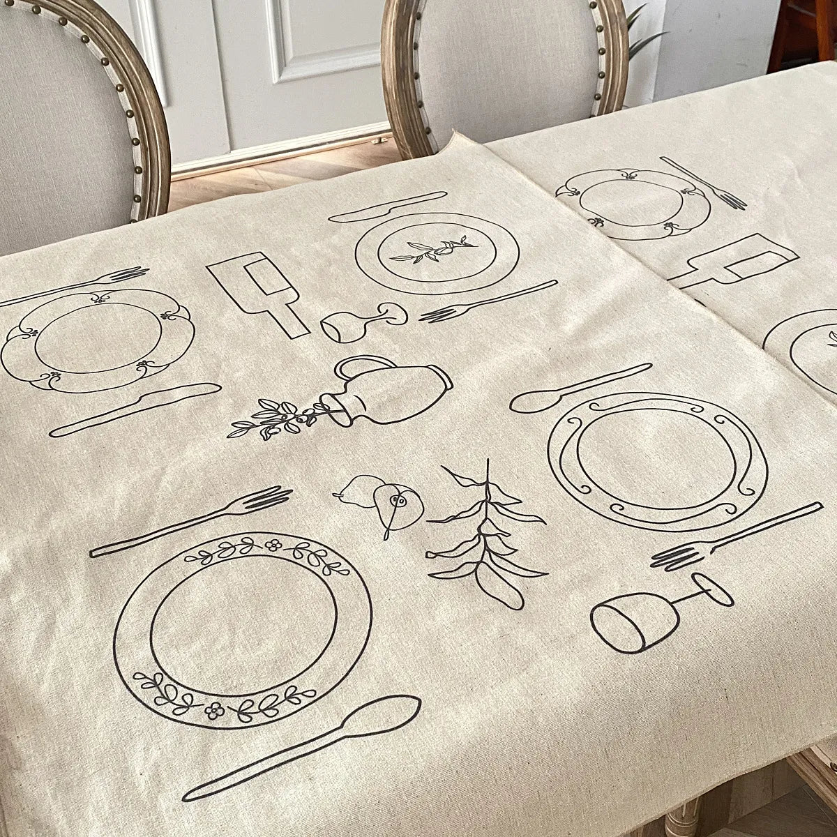 one night in paris linen tablecloth