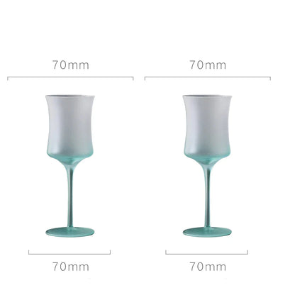 dipped frosted glasses set of two