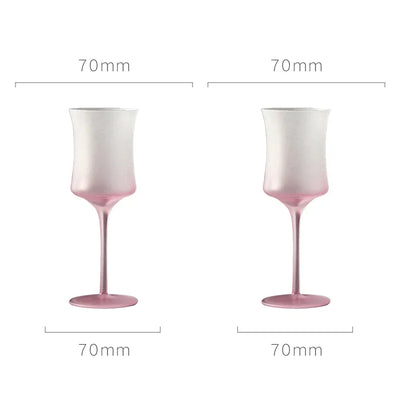 dipped frosted glasses set of two