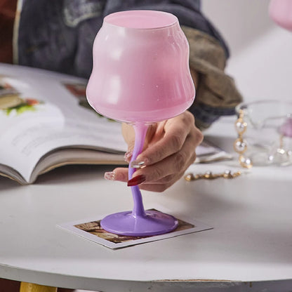 Macaron Shaped Colored Coupe Goblet