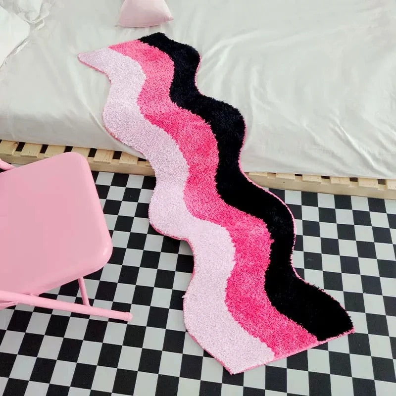 pinky wave rug