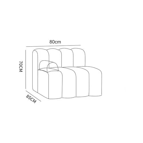 Minimalista Recliner Sofa Bed, Nordic Lambswool and Wooden Frame