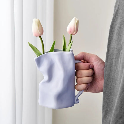 Irregular Kettle Ceramic Decorative Vase