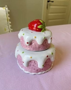 strawberries + cream trinket box