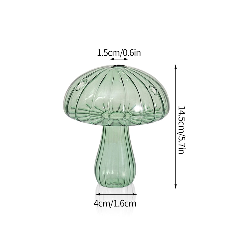 glass toadstool vase