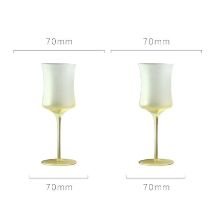 dipped frosted glasses set of two