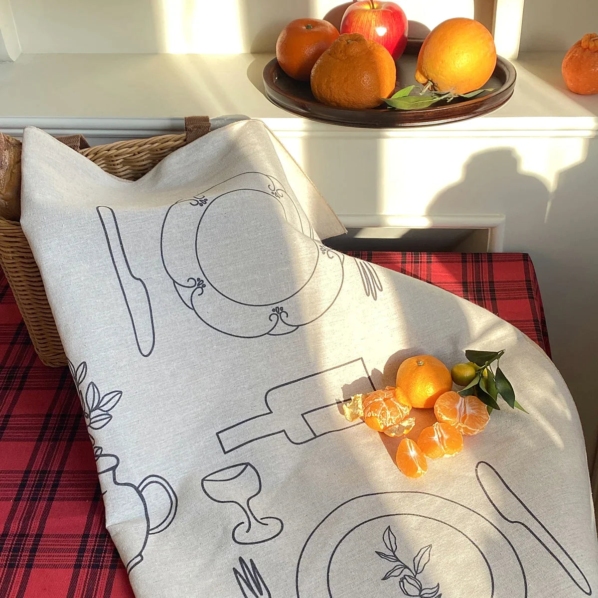 one night in paris linen tablecloth