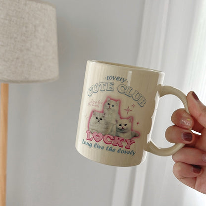 love heart kitty mug