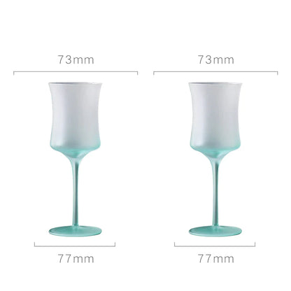 dipped frosted glasses set of two