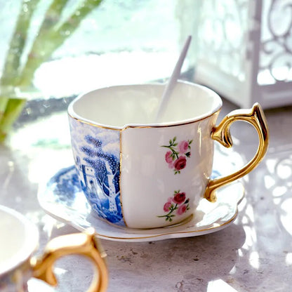 "Enchanted Garden" Ceramic Mug and Saucer