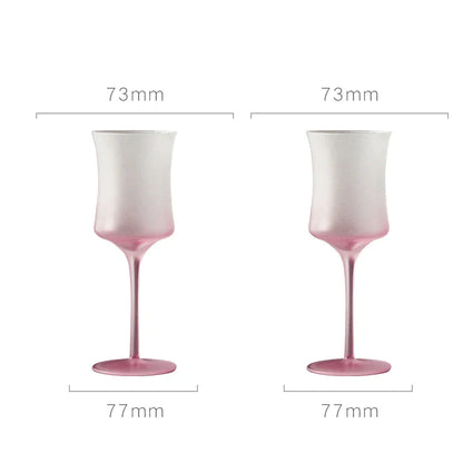 dipped frosted glasses set of two