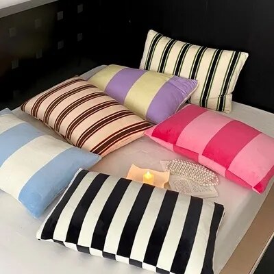 stripe delight vintage cushion cover