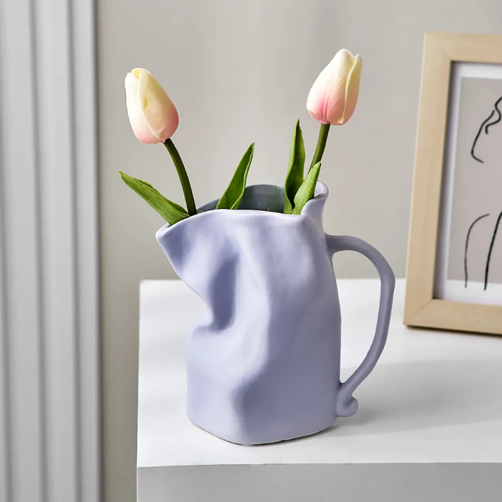 Irregular Kettle Ceramic Decorative Vase