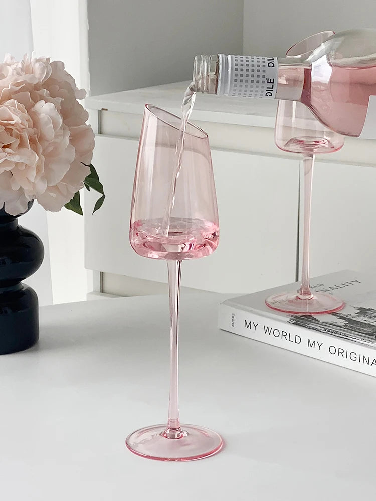 “Whispering Blush” Crystal Champagne Glass