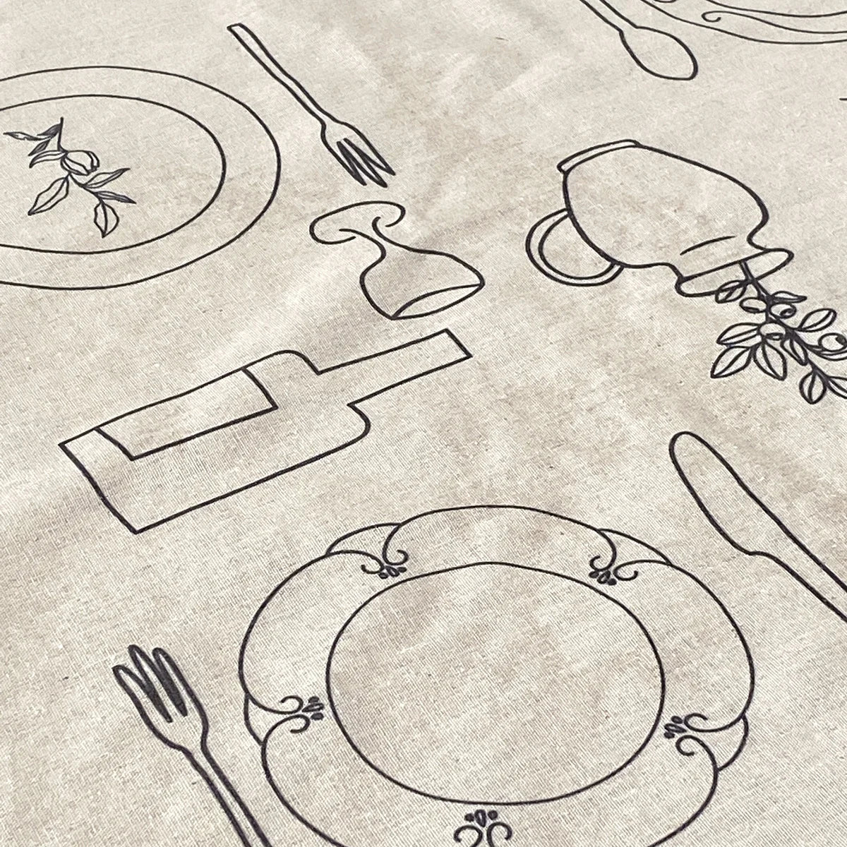 one night in paris linen tablecloth