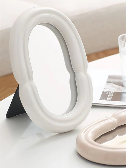 ceramic curve mirror + brush holder