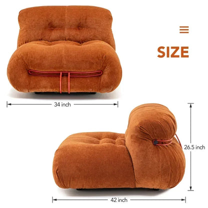 Hippo-Shaped Cashmere Sofa Set