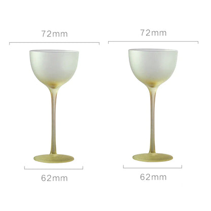dipped frosted glasses set of two