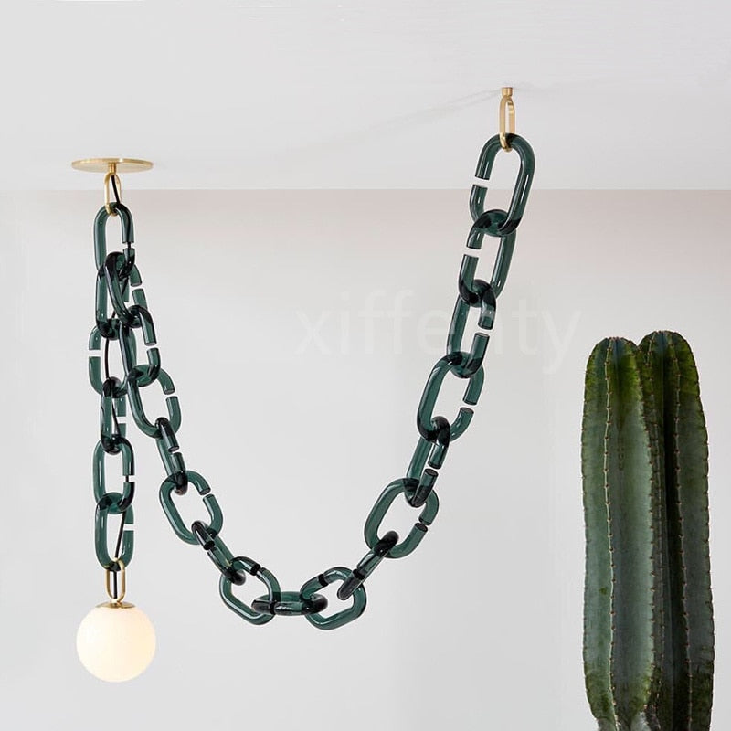 chainlink pendant light