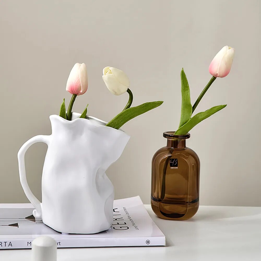 Irregular Kettle Ceramic Decorative Vase