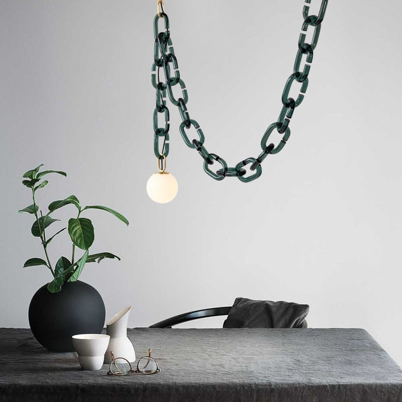 chainlink pendant light