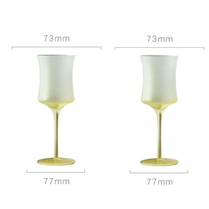 dipped frosted glasses set of two