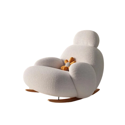 Modern Single Cloud White Recliner Chair