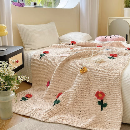 flower pop crochet blanket