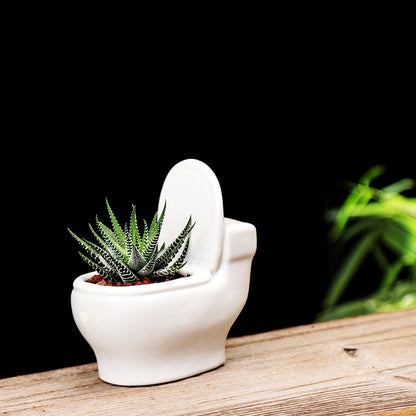 Toilet Shaped Flower Pot Vase