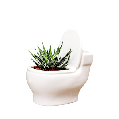 Toilet Shaped Flower Pot Vase