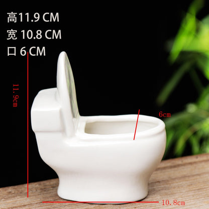 Toilet Shaped Flower Pot Vase