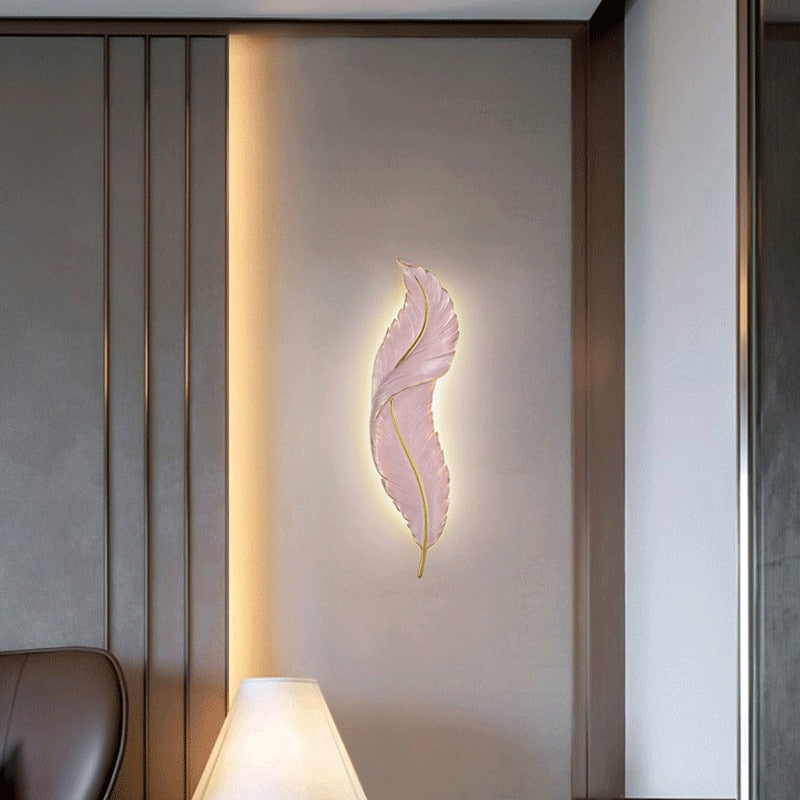 Angelle Feather Shape Wall Lighting