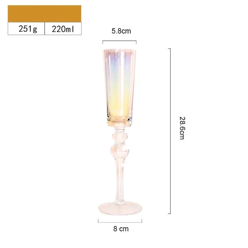 French Gilded Rim Champagne Flute