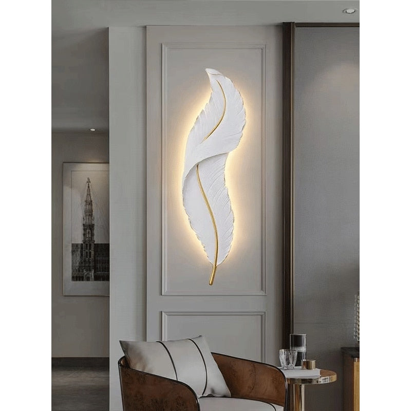 Angelle Feather Shape Wall Lighting