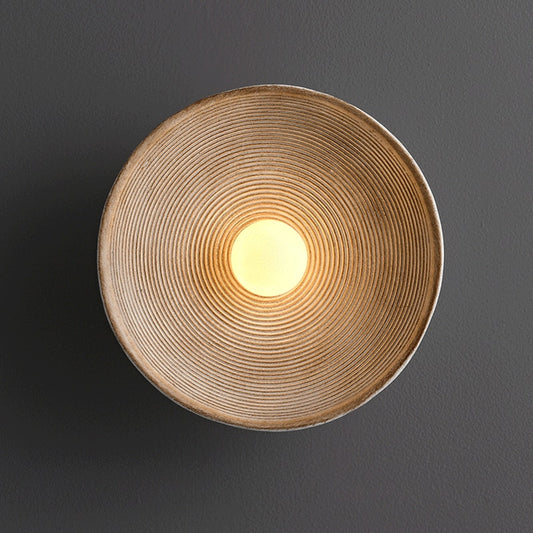 Japanese Retro Circle Wall Sconce Light