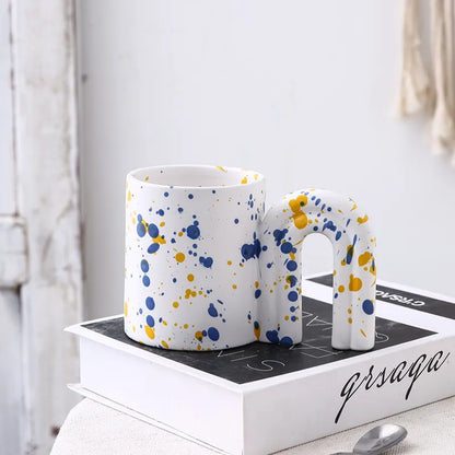 Doorknob Speckled Colored Ceramic Mugs