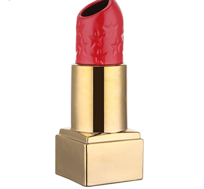 Ruby Charm Lipstick Shaped Decorative Vase