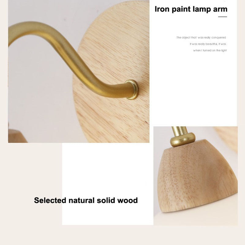 Retro Wooden Sconce Wall Lamp