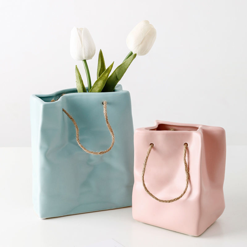 Colorful Tote Bag Decorative Vase