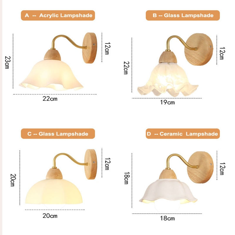 Retro Wooden Sconce Wall Lamp