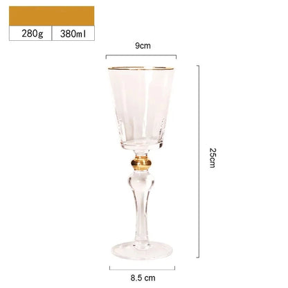 French Gilded Rim Champagne Flute