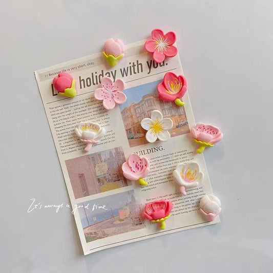 Pink Flower Fridge Magnets