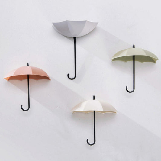 Colorful Umbrella Shape Hook Key Holder, Set of 3