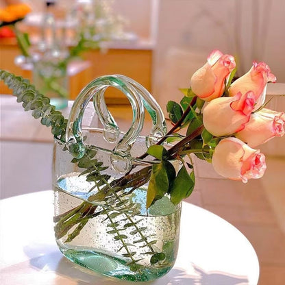 Clear Tote Bag Decorative Vase