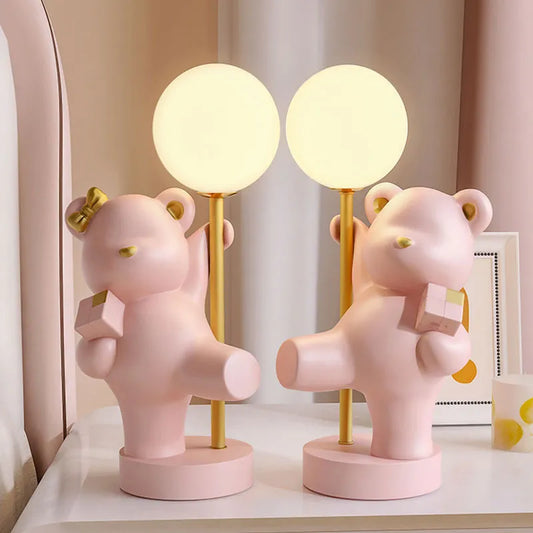 Princess Bear Pink Decorative Table Lamp